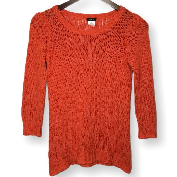J. Crew XXS Deep Orange Knit Sweater - Picture 1 of 6
